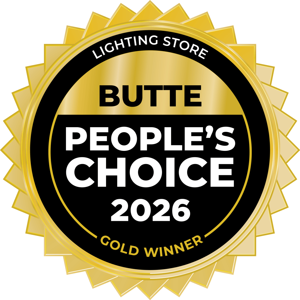 Butte voted Unique Lighting as it's best lighting store. This is the gold medallion.