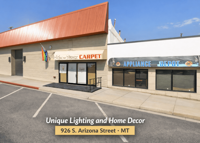 A store front image of Unique Lighting and Home Decor