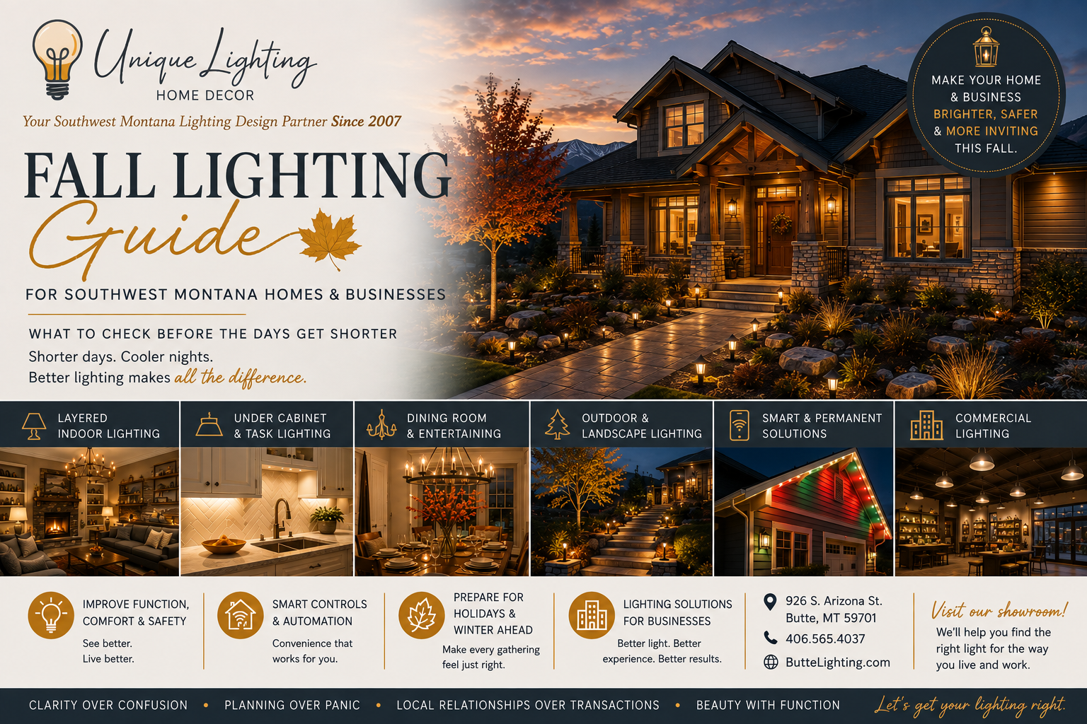Fall Lighting Guide for Southwest Montana: What to Check Before the Days Get Shorter