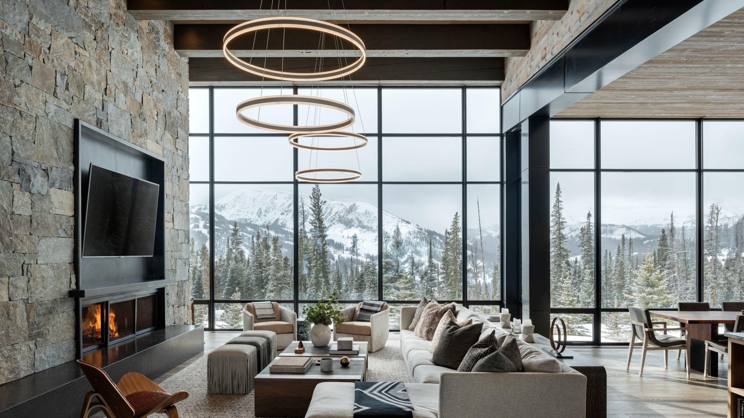 Decorative chandelier illuminating a Southwest Montana home, illustrating the LOOK UP campaign about reconsidering existing light fixtures.